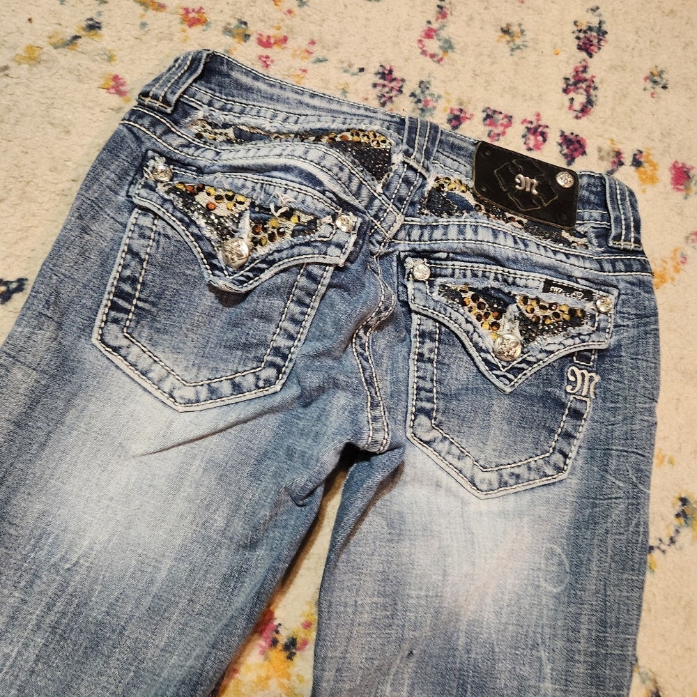 Miss Me Distressed Blue Skinny Denim Jeans